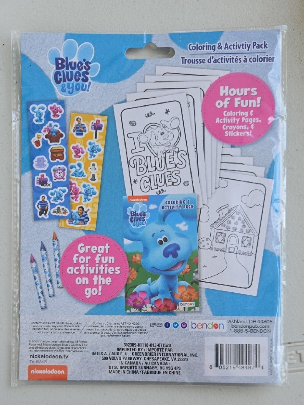 Nickelodeon Blue's Clues & You! Activity Pack - Blue - Picture 2 of 3